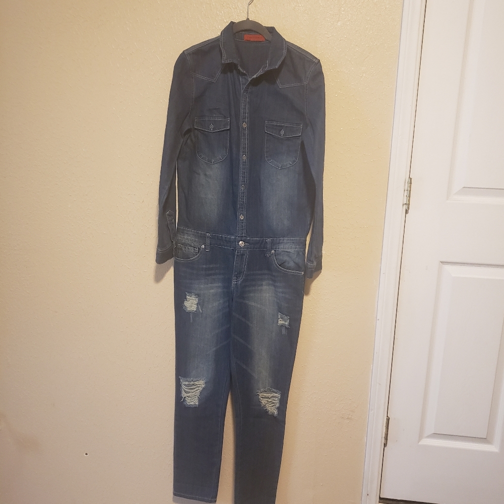 Signature8 Denim Jumpsuit Size Small/Medium